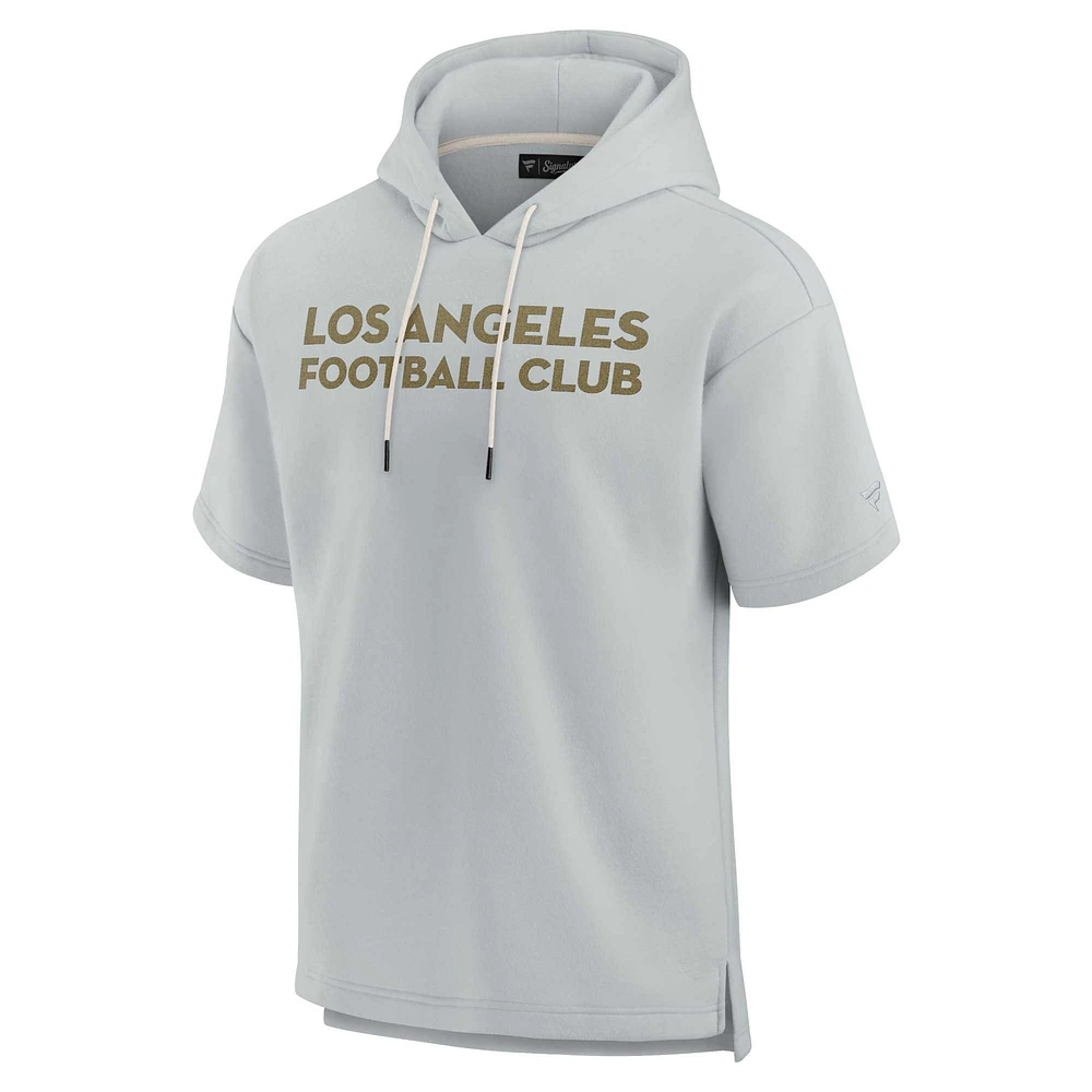 Unisex Fanatics Gray LAFC Elements Super Soft Fleece Short Sleeve Pullover Hoodie