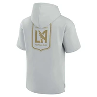 Unisex Fanatics Gray LAFC Elements Super Soft Fleece Short Sleeve Pullover Hoodie