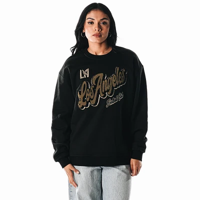 Sweat-shirt en polaire chenille noir LAFC The Wild Collective pour femme