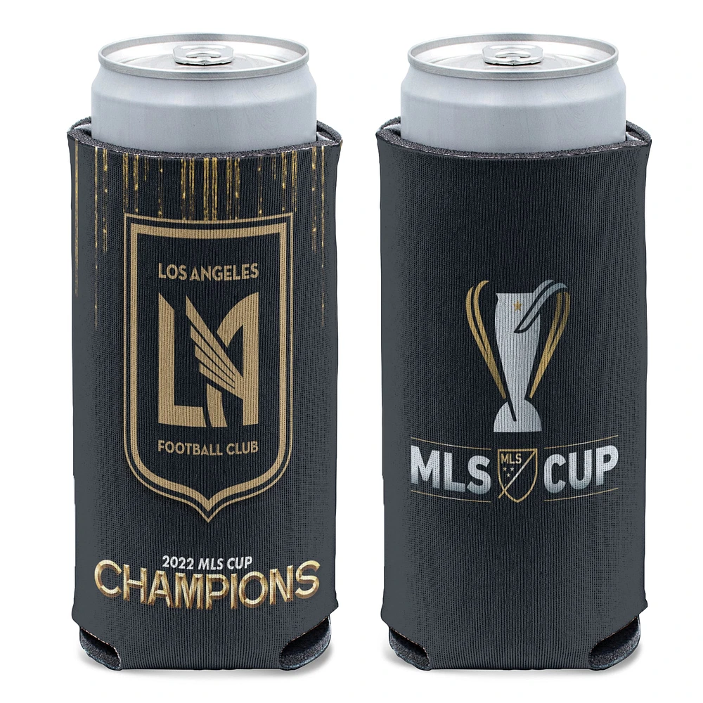 WinCraft LAFC Champions de la Coupe MLS 2022 12 oz. Refroidisseur de canette mince