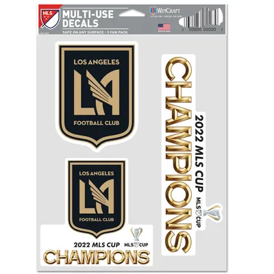 WinCraft LAFC 2022 MLS Cup Champions 5,5 '' x 7,75 '' Fan 3-Pack Team Decal Set