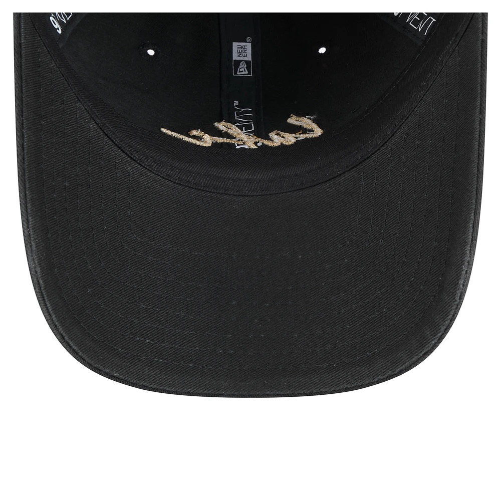 Women's New Era  Black LAFC Script 9TWENTY Adjustable Hat