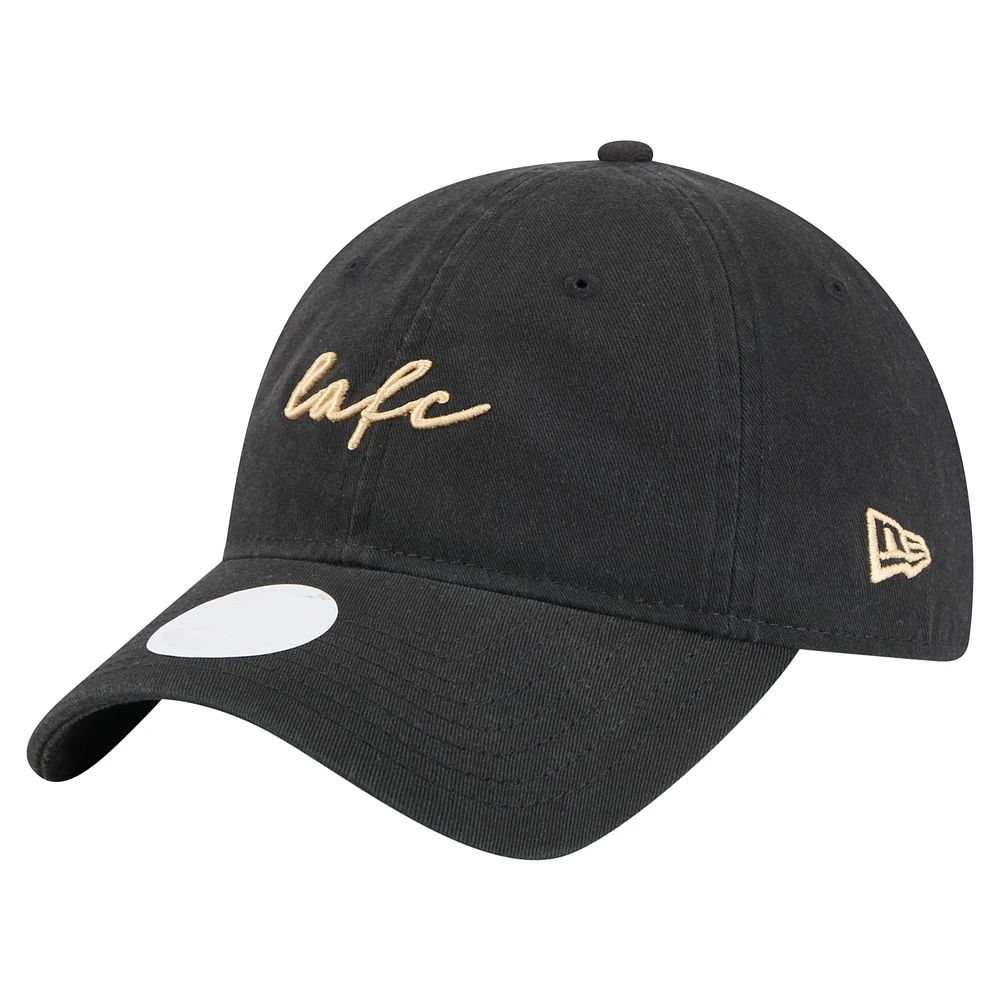 Women's New Era Black LAFC Script 9TWENTY Adjustable Hat