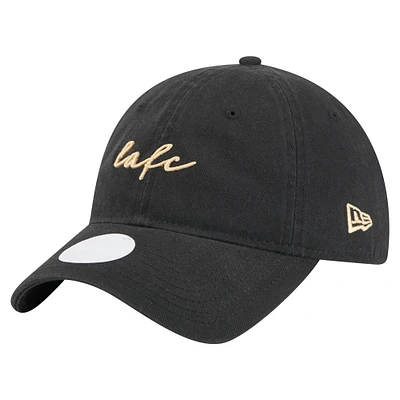 Women's New Era  Black LAFC Script 9TWENTY Adjustable Hat