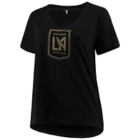 5th & Ocean by New Era T-shirt athlétique à encolure en V pour bébé LAFC noir taille plus femme