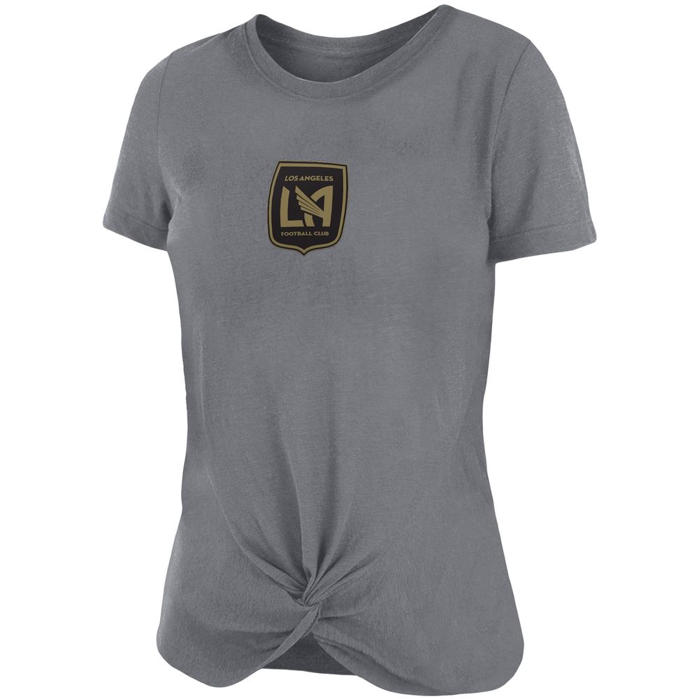 Women's 5th & Ocean by New Era Gray LAFC Front Twist T-Shirt