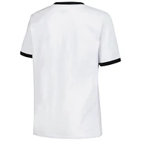 Women's 5th & Ocean by New Era White LAFC Throwback Ringer T-Shirt