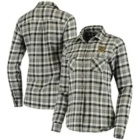 Antigua Women's Antigua Black San Francisco Giants Stance Button-Up Flannel  Shirt