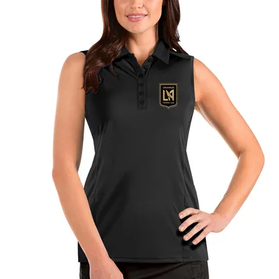 LAFC Antigua Women's Sleeveless Tribute Polo - Black