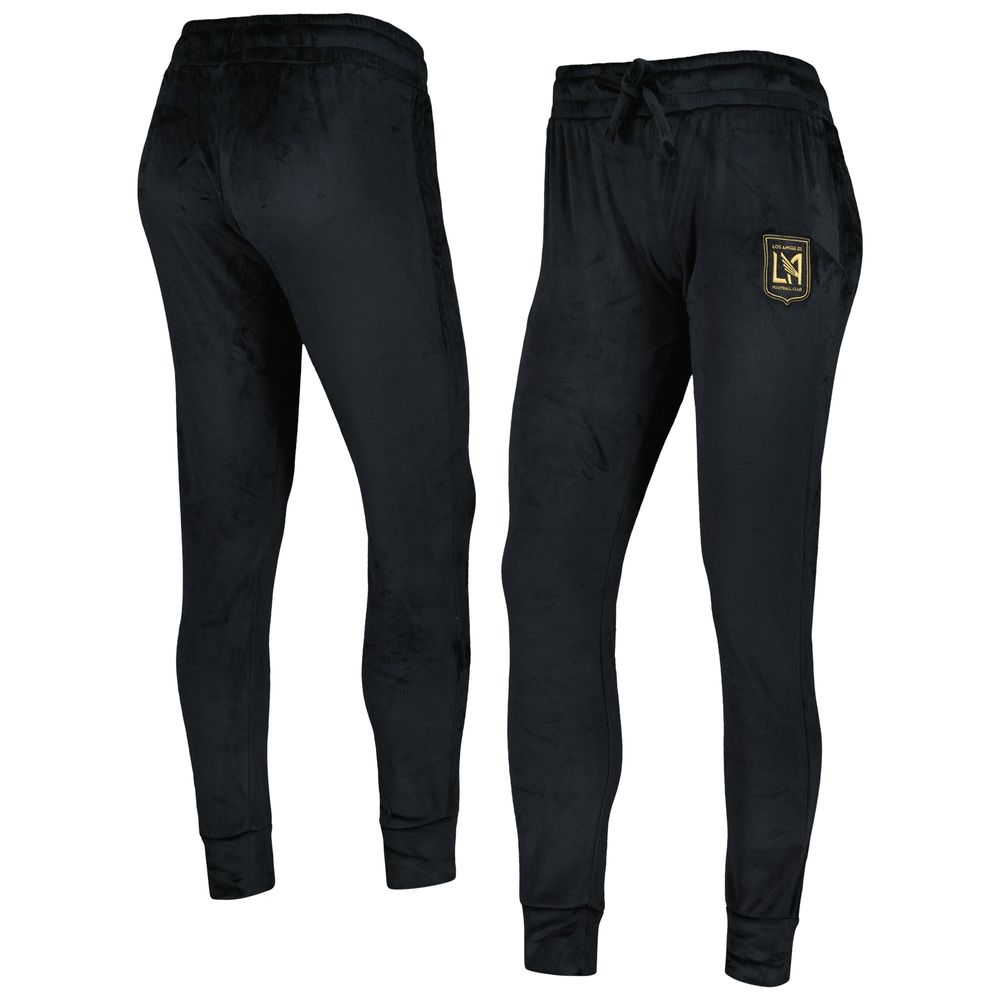 Women's Concepts Sport Black LAFC Intermission Velour Cuffed Pants