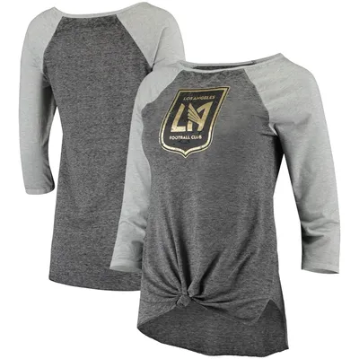 LAFC New Era Women's Athletic Front Twist T-Shirt - Black