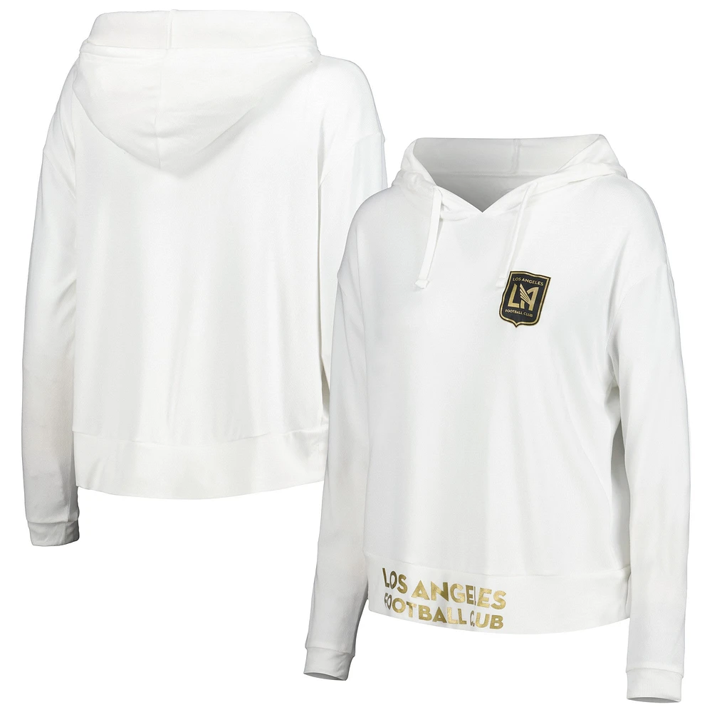 Sweat à capuche manches longues Concepts Sport LAFC Accord blanc pour femme