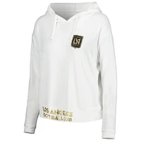 Sweat à capuche manches longues Concepts Sport LAFC Accord blanc pour femme