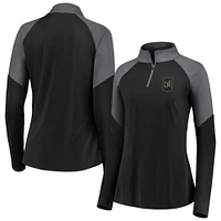 Pull à glissière quart de tour interlock noir LAFC Fanatics pour femme