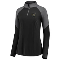 Pull à glissière quart de tour interlock noir LAFC Fanatics pour femme