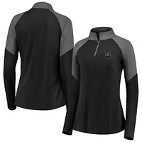 Pull à glissière quart de tour interlock noir LAFC Fanatics pour femme