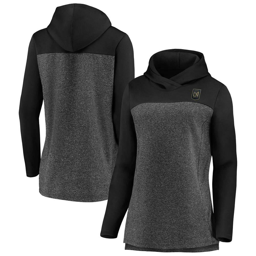 Women's Fanatics Charcoal/Black LAFC Primary Team Logo Pullover Hoodie