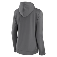 Women's Fanatics Gray LAFC Iconic Raglan Full-Zip Hoodie