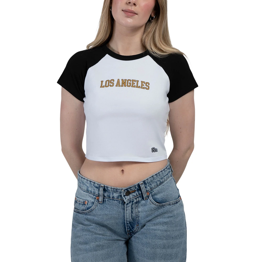 T-shirt court raglan Hype and Vice noir LAFC Homerun pour femmes