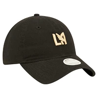 Casquette ajustable LAFC Icon 9TWENTY noire New Era pour femme