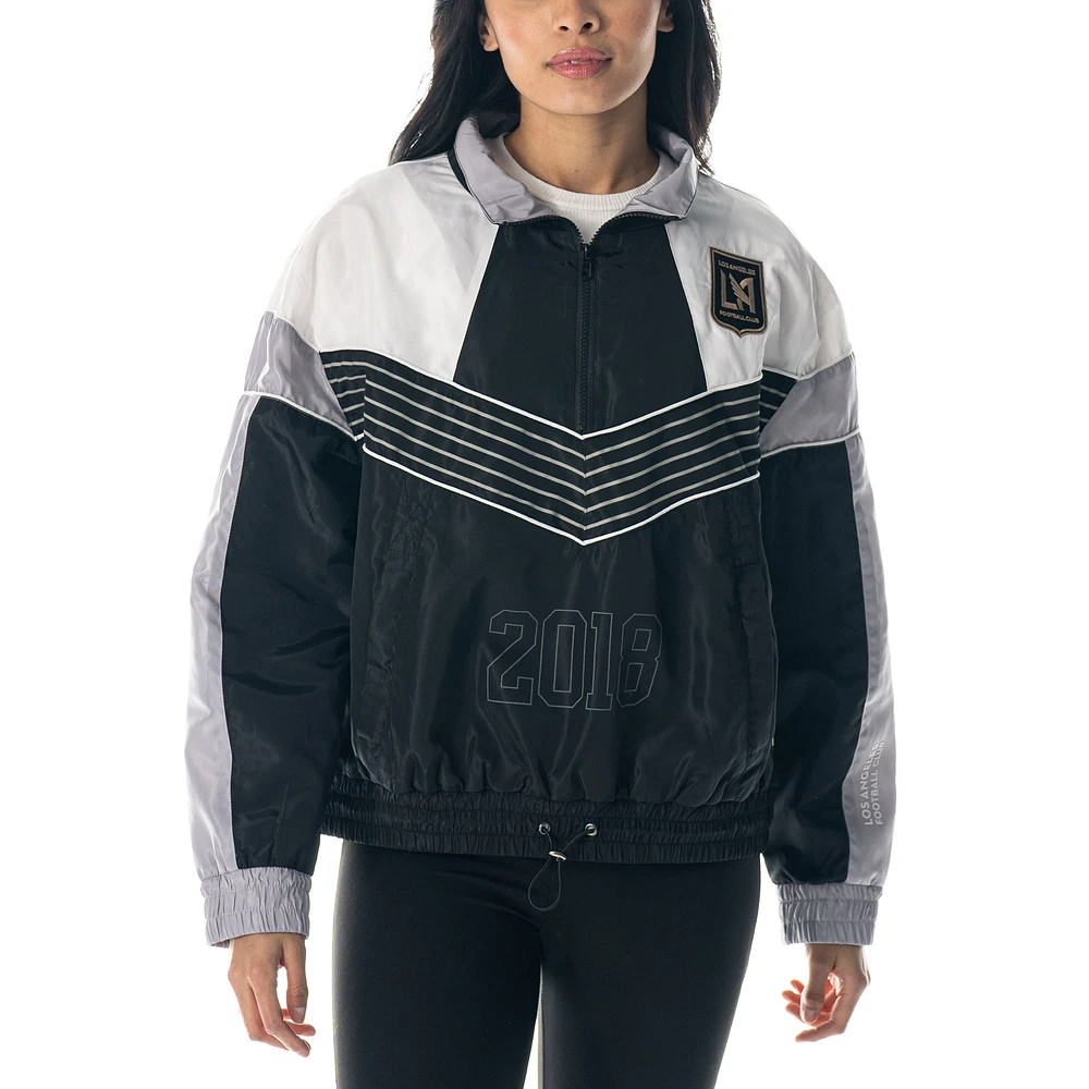 Women's The Wild Collective Black LAFC Quarter-Zip Track Jacket