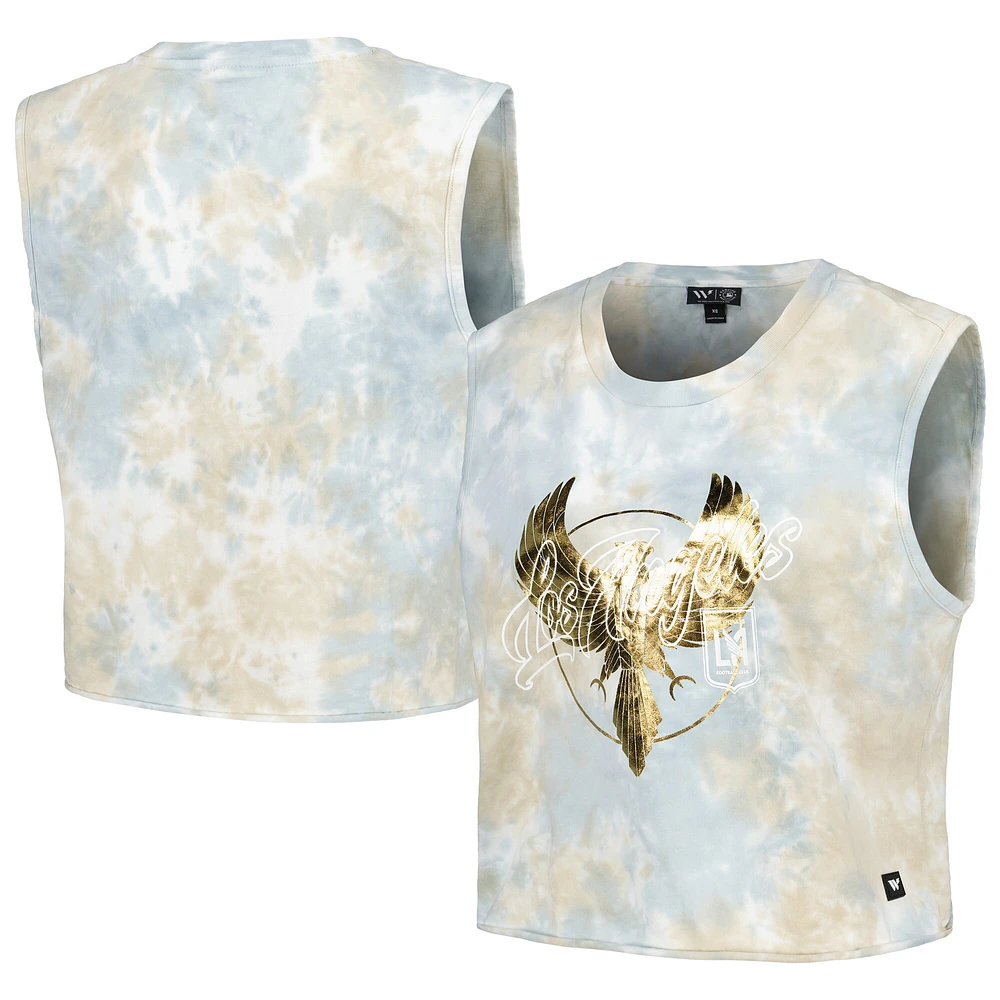 Débardeur The Wild Collective noir LAFC en jersey tie-dye pour femme