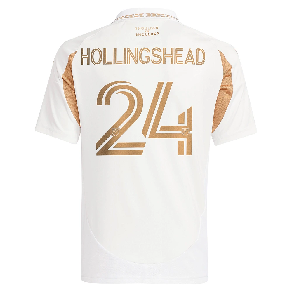 Maillot de joueur secondaire réplique blanc adidas Ryan Hollingshead LAFC 2025 pour jeunes