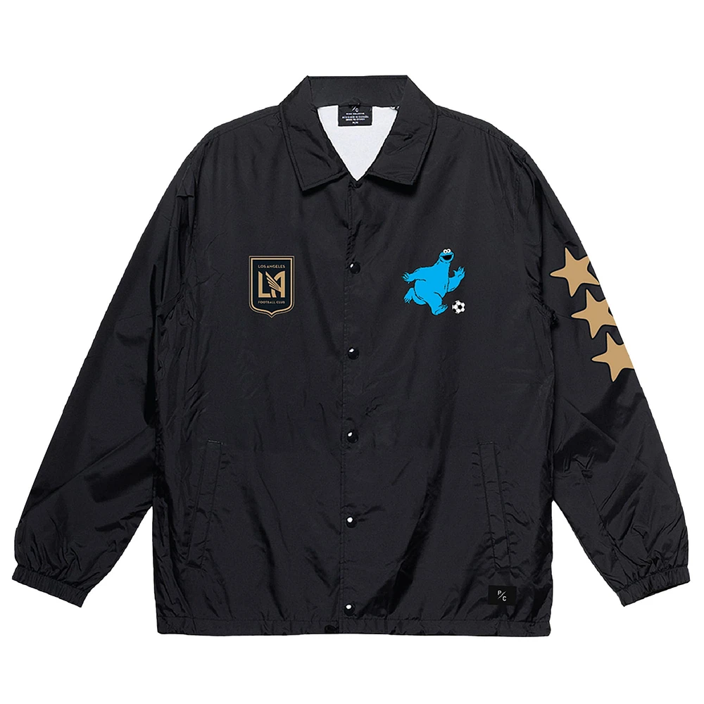 Youth Peace Collective x Sesame Street Black LAFC Full-Snap Coaches Jacket