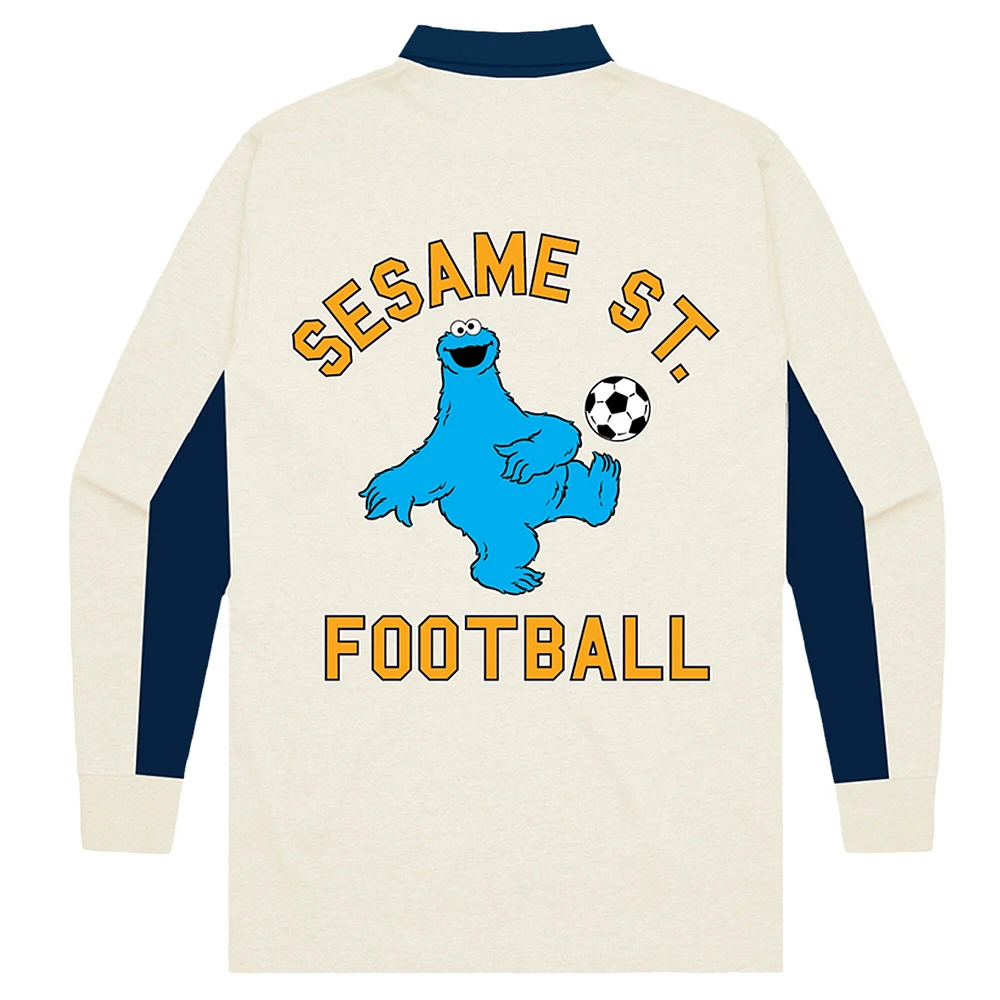 Youth Peace Collective x Sesame Street Cream LAFC Rugby Long Sleeve Polo