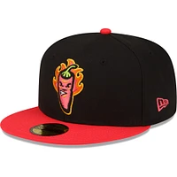 Men's New Era Black/Red Lake County Captains Copa De La Diversion 59FIFTY Fitted Hat