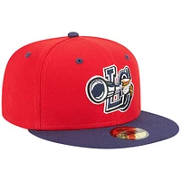 Men's New Era Red Lake County Captains Theme Nights 20th Anniversary Alternate 3 59FIFTY Fitted Hat