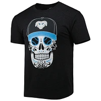 Men's Black Cadejos de Lake Elsinore Copa la Diversion Sugar Skull Tri-Blend T-Shirt