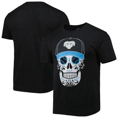 Men's Black Cadejos de Lake Elsinore Copa la Diversion Sugar Skull Tri-Blend T-Shirt