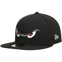 Men's New Era Black Lake Elsinore Storm Authentic Collection Road 59FIFTY Fitted Hat