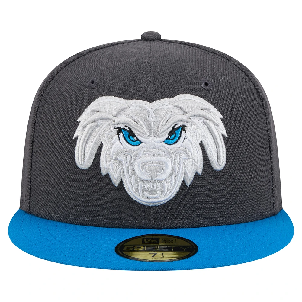 Men's New Era Gray Lake Elsinore Storm Copa de la Diversión 59FIFTY Fitted Hat