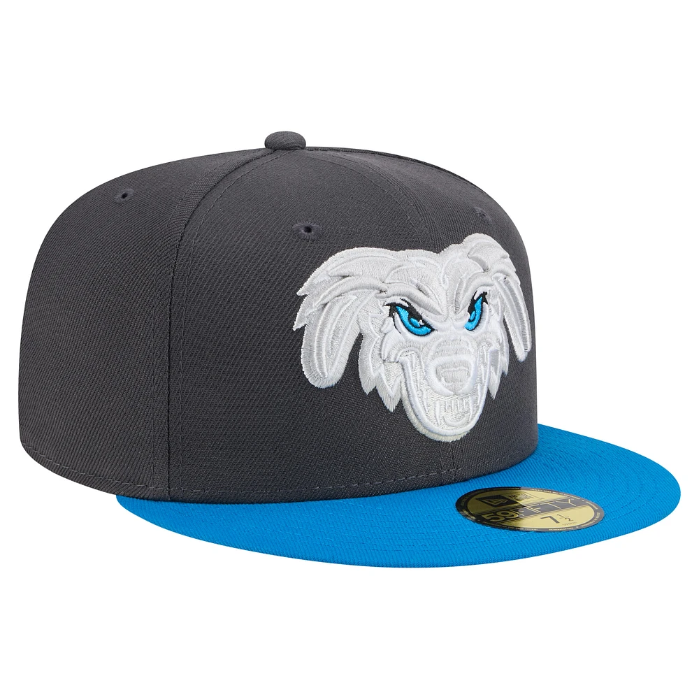 Men's New Era Gray Lake Elsinore Storm Copa de la Diversión 59FIFTY Fitted Hat