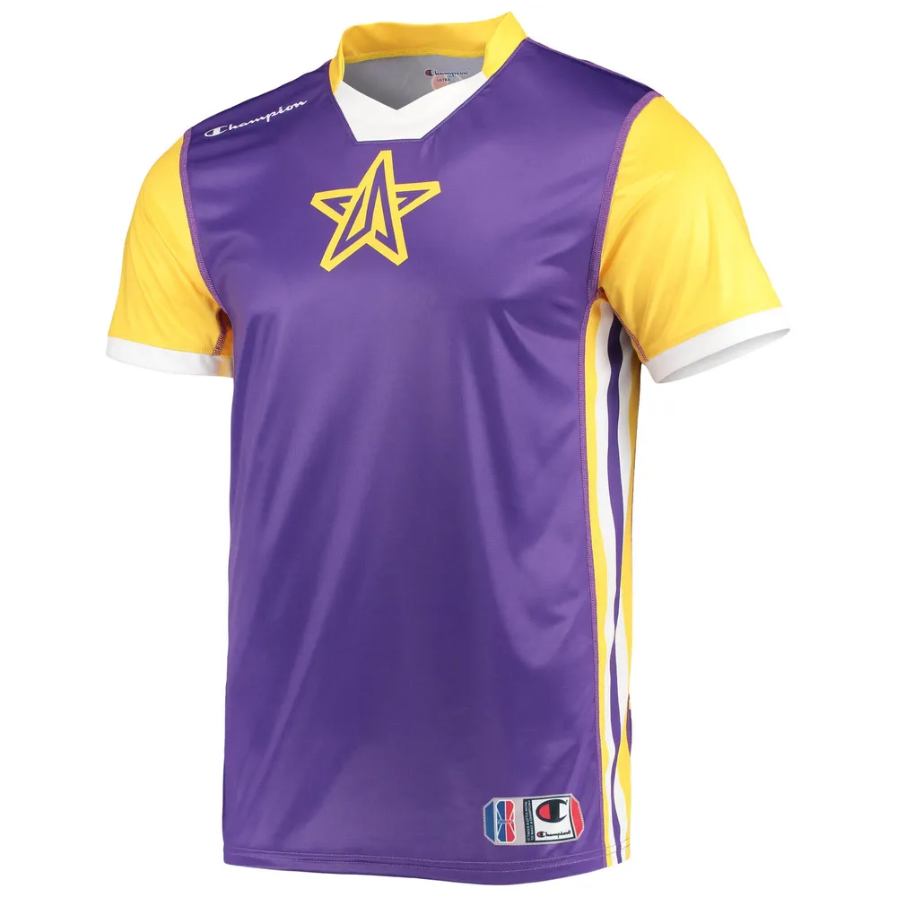 Champion Men's Champion Purple/Gold Lakers Gaming Authentic Jersey