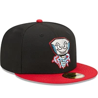 Casquette ajustée 59FIFTY Lansing Lugnuts Marvel x Minor League New Era pour homme, noir/rouge