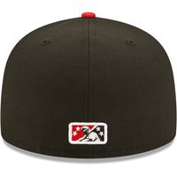 Men's New Era Black Lansing Lugnuts Authentic Collection Team 59FIFTY Fitted Hat