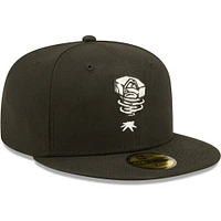 Casquette ajustée Authentic Collection Team 59FIFTY Lansing Lugnuts New Era pour homme, noire