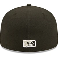 Casquette ajustée Authentic Collection Team 59FIFTY Lansing Lugnuts New Era pour homme, noire