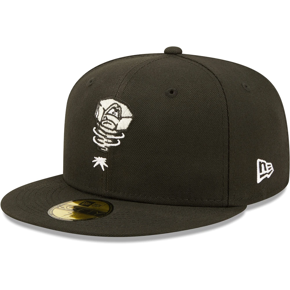 Casquette ajustée Authentic Collection Team 59FIFTY Lansing Lugnuts New Era pour homme, noire