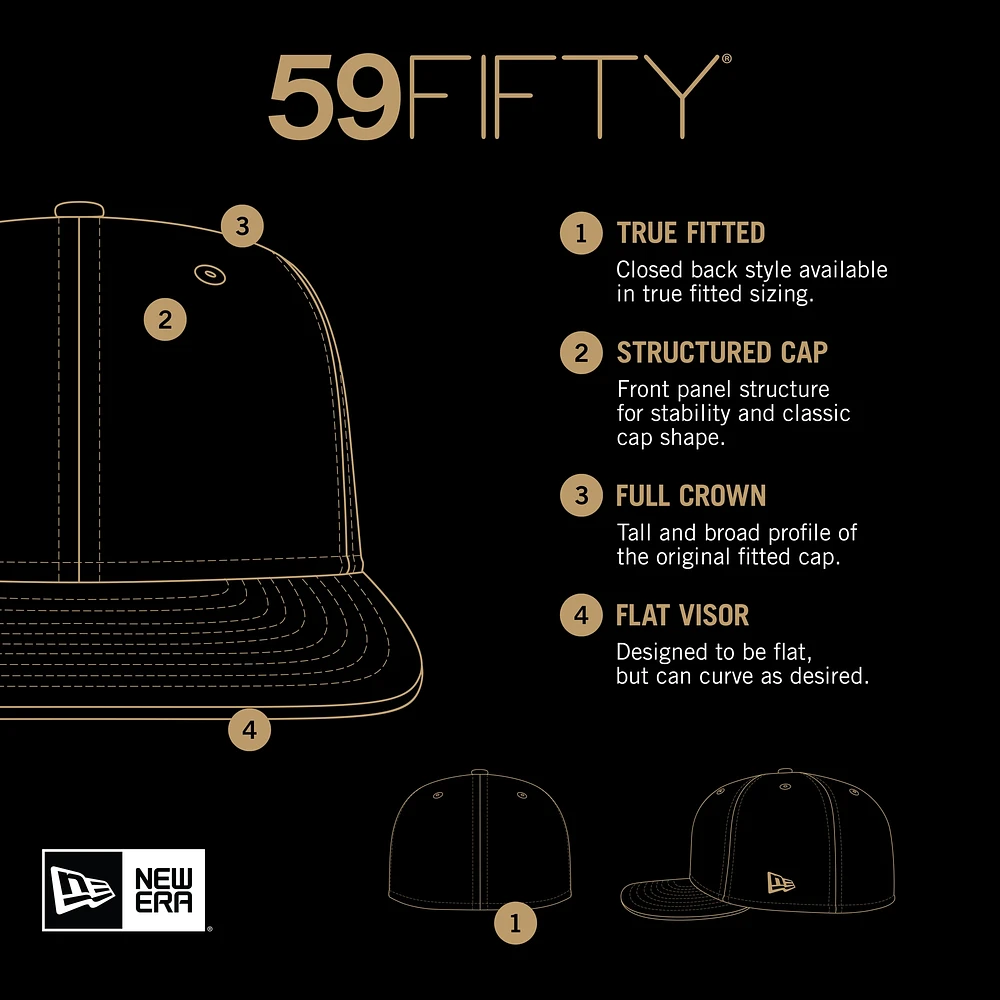 Men's New Era Black Lansing Lugnuts Authentic Collection Team 59FIFTY Fitted Hat