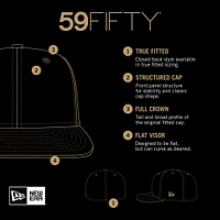 Men's New Era Black Lansing Lugnuts Authentic Collection Team 59FIFTY Fitted Hat