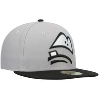 Men's New Era Gray Lansing Lugnuts Authentic Collection Road 59FIFTY Fitted Hat