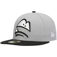 Men's New Era Gray Lansing Lugnuts Authentic Collection Road 59FIFTY Fitted Hat