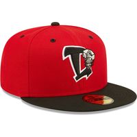 Men's New Era Red Lansing Lugnuts Authentic Collection Team Home 59FIFTY Fitted Hat