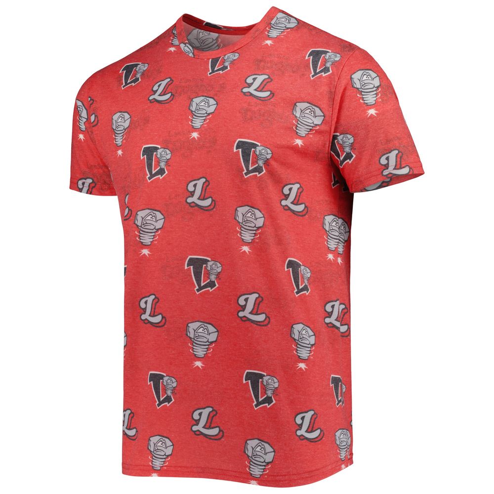 Men's Red Lansing Lugnuts Allover Print Crafted T-Shirt