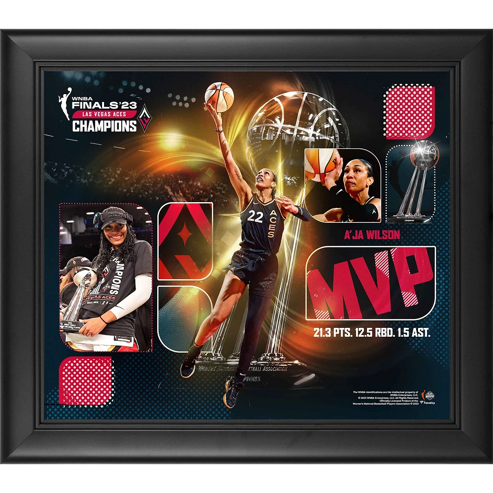 A'ja Wilson Las Vegas Aces 2023 WNBA Finals Champions MVP 15'' x 17'' Collage