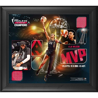 A'ja Wilson Las Vegas Aces 2023 WNBA Finals Champions MVP 15'' x 17'' Collage
